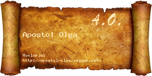Apostol Olga névjegykártya