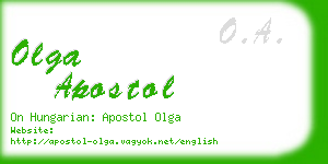 olga apostol business card